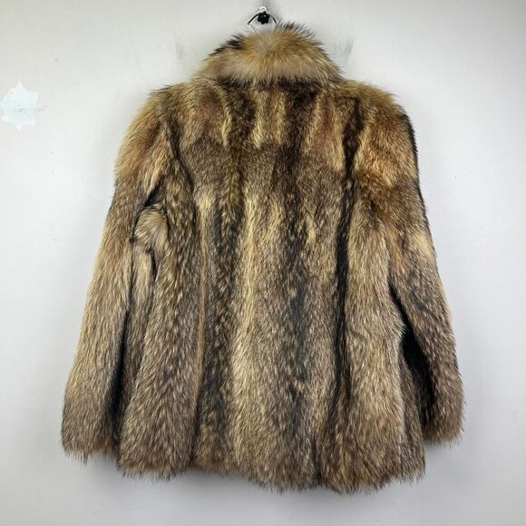 R.J. Roberts & Co. Brown Faux Fur Coat size medium - Picture 2 of 8